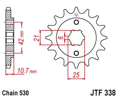 JT SPROCKETS gear wheel JTF338.17 (+1, 33817jt)